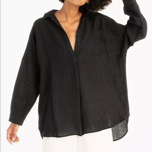 Tribe Alive black linen tunic; like new!